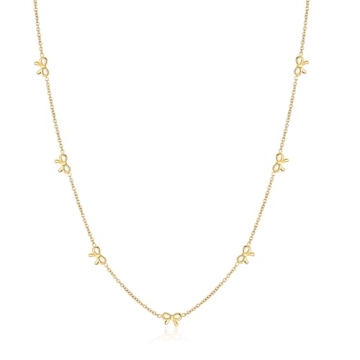 Stylish MAHSOD Gold Bow Necklace for All Occasions
