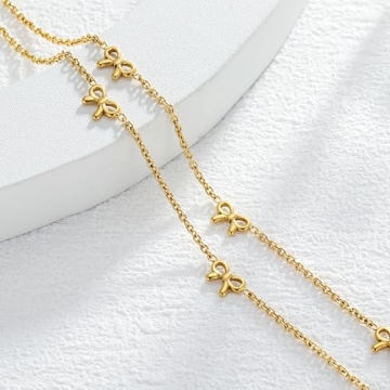 Stylish MAHSOD Gold Bow Necklace for All Occasions