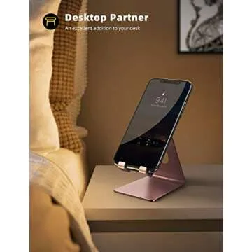 Lamicall Cell Phone Stand in Rose Gold for All Smartphones