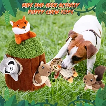 Woodland Friends Plush Toy Set for Dogs and Kids