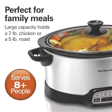 Hamilton Beach 7QT Programmable Slow Cooker Easy Meal Prep