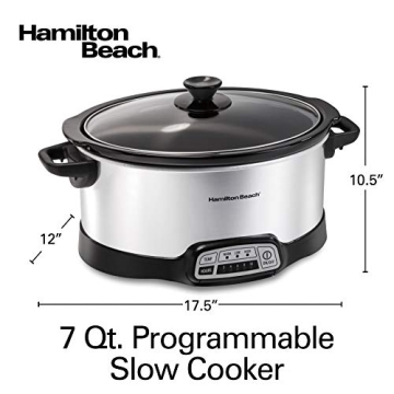 Hamilton Beach 7QT Programmable Slow Cooker Easy Meal Prep