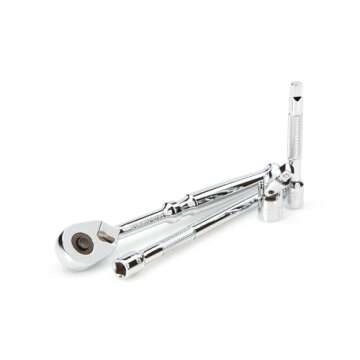 TEKTON 1/4 Inch Drive 6-Point Socket and Ratchet Set, 55-Piece (5/32-9/16 in., 4-14 mm) | SKT05301