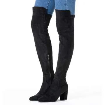 N.N.G Women Over the Knee Black Boots - Low Heel Comfort