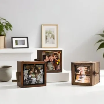 Personalized Wooden Photo Box Gift for Couples
