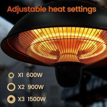 Hanging Patio Heater with Three Heating Modes for Comfort