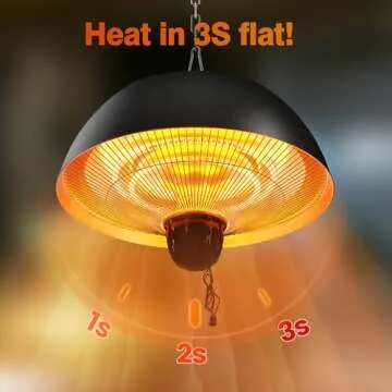 Hanging Patio Heater with Three Heating Modes for Comfort