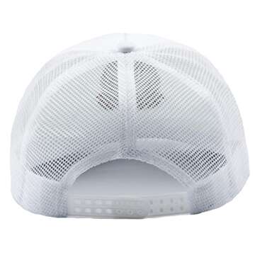 GNAHZNUXNAIX White Happy Face Hat - Take It Easy Trucker Foam Mesh Embroidered Hats for Men