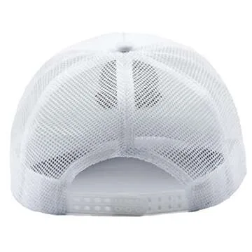 GNAHZNUXNAIX White Happy Face Hat - Take It Easy Trucker Foam Mesh Embroidered Hats for Men