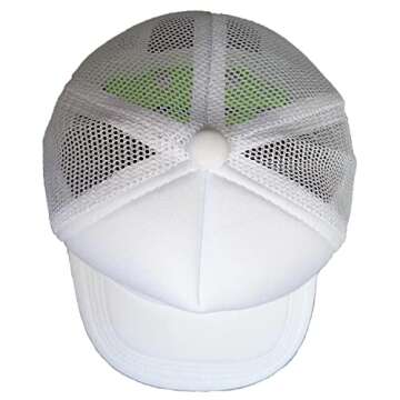 GNAHZNUXNAIX White Happy Face Hat - Take It Easy Trucker Foam Mesh Embroidered Hats for Men