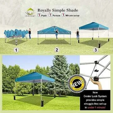 CROWN SHADES 10x10 Pop Up Canopy - Effortless Setup & Stylish Design
