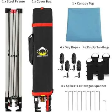 CROWN SHADES 10x10 Pop Up Canopy for Easy Outdoor Fun