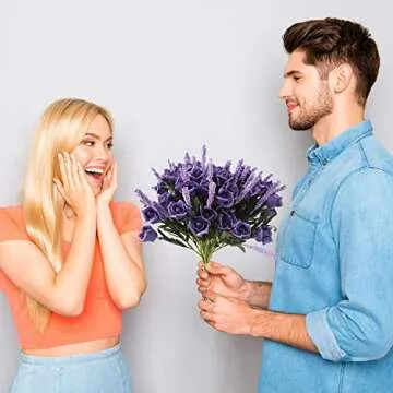 Stunning 10pcs Purple Artificial Roses for Any Occasion