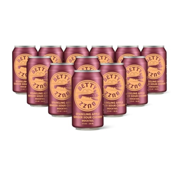 Betty Buzz Sparkling Apple Ginger Sour Cherry Mocktail by Blake Lively (12 pack Cans) - Natural Flav...