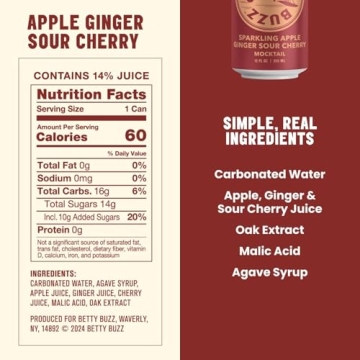 Betty Buzz Sparkling Mocktail - Guilt-Free & Natural Flavor