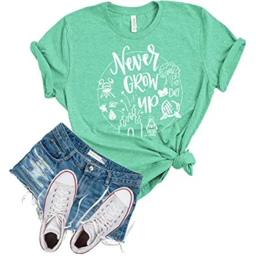 Never Grow Up Shirt for Women | Cute Vacation Tee | Unisex Fit