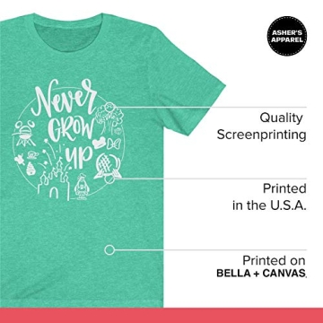 Never Grow Up Shirt for Women | Cute Vacation Tee | Unisex Fit