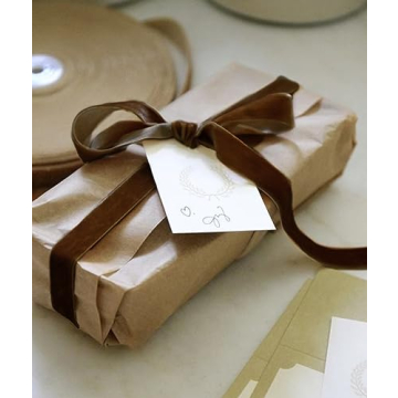 Brown Velvet Ribbon 1'' Wide for Crafting and Gift Wrapping