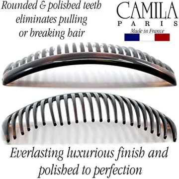 Camila Paris Large Tortoiseshell Hair Combs - Strong Hold