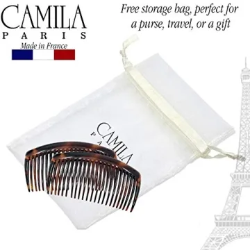Camila Paris Large Tortoiseshell Hair Combs - Strong Hold