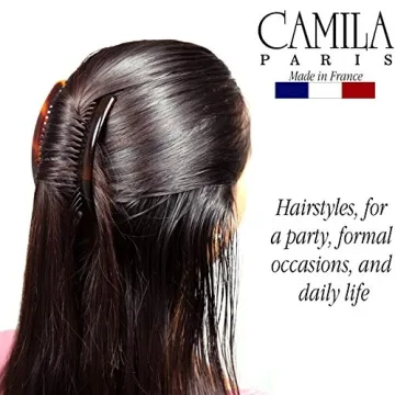 Camila Paris Large Tortoiseshell Hair Combs - Strong Hold