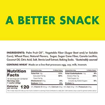 Rip Van Wafels Lemon Cookies, 16 Count, 1g Sugar, 4g Carbs, Vegan, Keto Friendly, Low Calorie, 0g Trans Fat, 120 Calories, 6g Fiber
