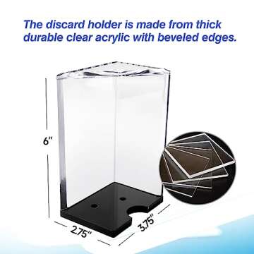 GSE Games & Sports Expert 8 Decks Acrylic Discard Trays, Casino Grade Discard Holder Trays for Black...