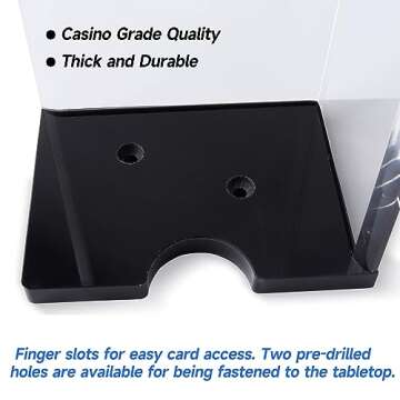 GSE 8 Decks Clear Acrylic Discard Tray for Card Games