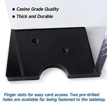 GSE 8 Decks Clear Acrylic Discard Tray for Card Games