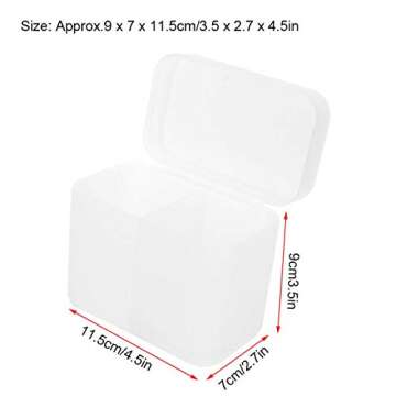 2 Grids Nail Storage Box Nail Polish Remover Pad Storage Container Cosmetic Storage Box Organizer Holder Cotton Film Box for Nail Tools, Cosmetics And Crafts Storage Boxes(Transparent)