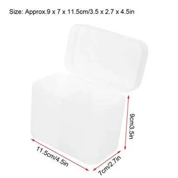 2 Grids Nail Storage Box Nail Polish Remover Pad Storage Container Cosmetic Storage Box Organizer Holder Cotton Film Box for Nail Tools, Cosmetics And Crafts Storage Boxes(Transparent)
