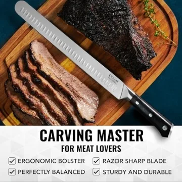 Cutluxe 12" Carving Knife with Ergonomic Handle