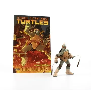 Teenage Mutant Ninja Turtles BST AXN IDW Inspired Michelangelo Figure & Comic Book