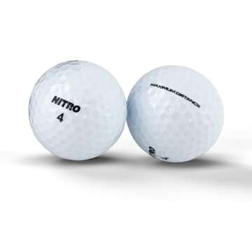 Nitro 12PK Titanium Core Golf Balls - Maximum Distance & Control for All Levels