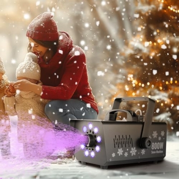 VEVOR Snow Machine with RGB Lights & High Output