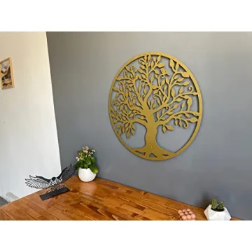 Unique Gold Tree of Life Metal Wall Art for Home
