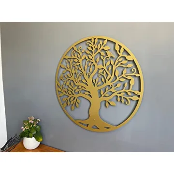 Unique Gold Tree of Life Metal Wall Art for Home