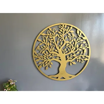 Unique Gold Tree of Life Metal Wall Art for Home