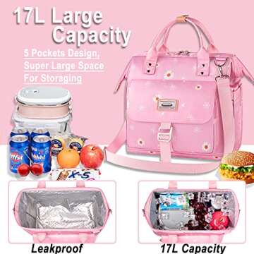 Stylish Weitars Floral Insulated Lunch Bag for Women