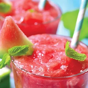 Nostalgia Taco Tuesday Margarita Machine - 56 Ounce Blender for Smoothies, Margaritas, Daiquiris, and Slushies - White/Lime Green