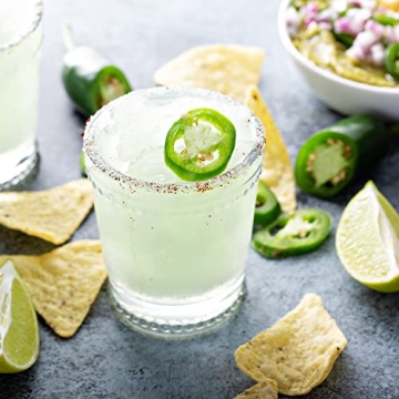 Nostalgia Taco Tuesday Margarita Machine - 56 Ounce Blender for Smoothies, Margaritas, Daiquiris, and Slushies - White/Lime Green