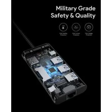 USB C Hub 9 in 1, MAVINEX 4K HDMI USB C Docking Station, 100W Power Delivery, 5Gbps USB-C Data Port, 3 USB 3.0 Ports, MicroSD/TF, 1Gbps Ethernet Adapter for MacBook, Dell XPS, More Type C Devices