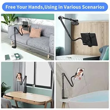 Flexible UHIKY Phone & Tablet Bed Holder with Remote