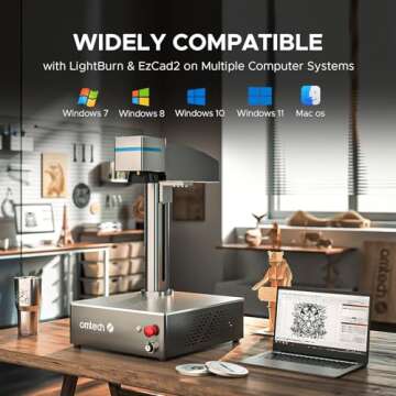 OMTech 60W MOPA Fiber Laser Engraver for Metal Engraving