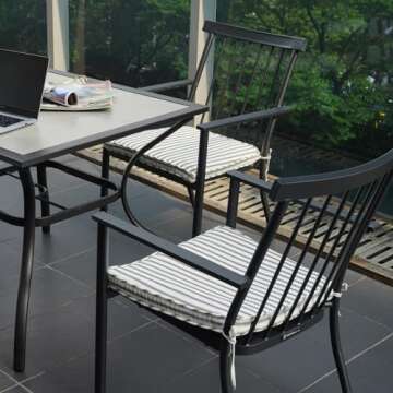 NADADI Outdoor Patio Chairs - Stackable Wrought Iron Comfort