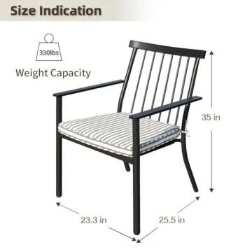 NADADI Outdoor Patio Chairs - Stackable Wrought Iron Comfort