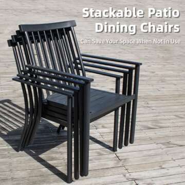 NADADI Outdoor Patio Chairs - Stackable Wrought Iron Comfort