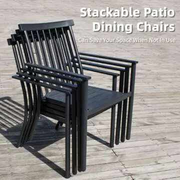 NADADI Outdoor Patio Chairs - Stackable Wrought Iron Comfort