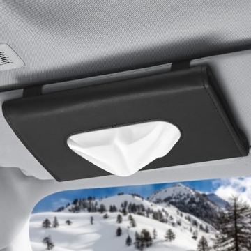 Stylish Car Visor Tissue Holder - Premium Quality PU Leather