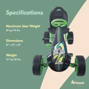 Hauck Sirocco Go-Kart for Kids - Fun & Active Racing Cart